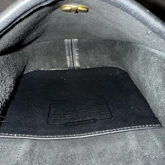 ❤️SOLD❤️Vintage Coach Black Sidepack small #9978 - Picture 7 of 12